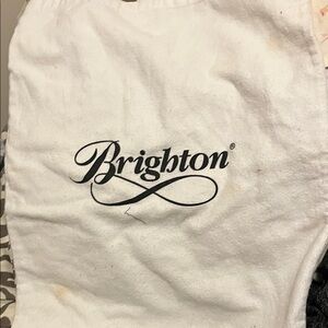 Brighton White Bag with Black Logo